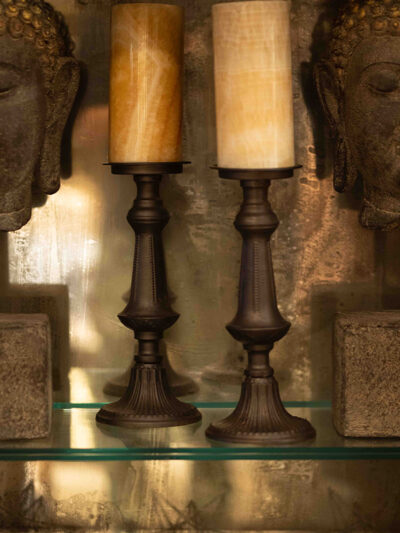 Candel de hierro set x2