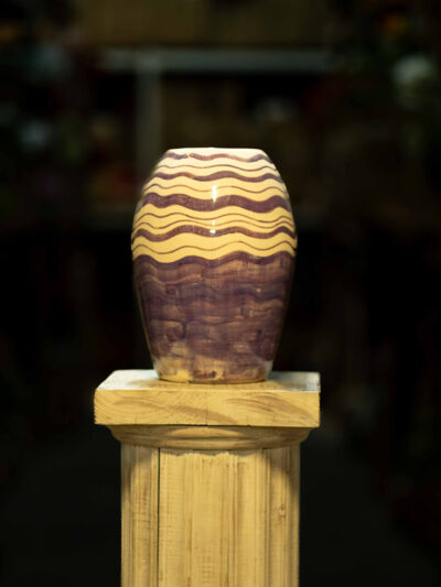 Jarron amapola mediano con hondas