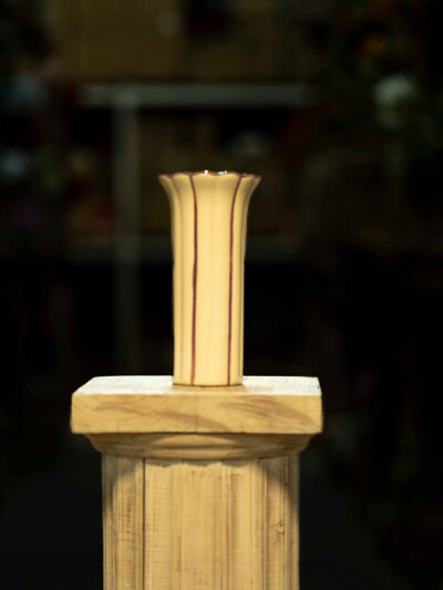 Florero peonia rayado fino