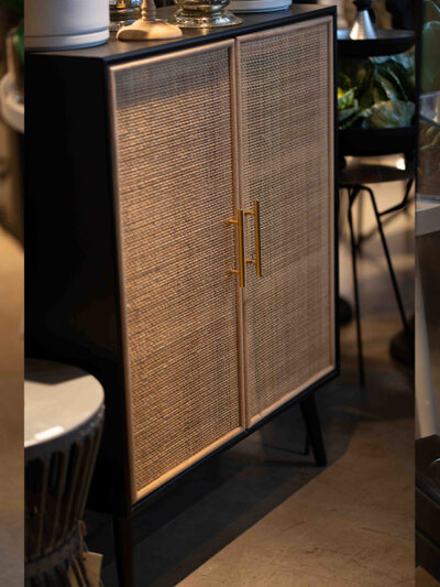 Gabinete dos puertas negro