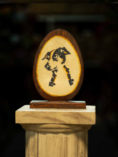 Figura pintada en madera Jack Russell Terrier