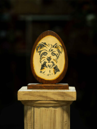 Figura pintada en madera Yorkshire Terrier