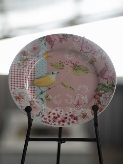 Plato playo grnade diseño rosa