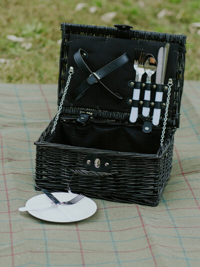 Canasta picnic para 2 personas negra