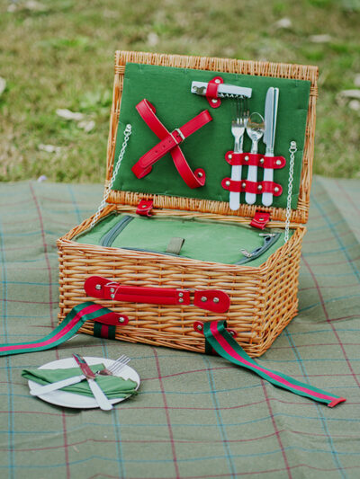 Canasta para 2 de picnic verde