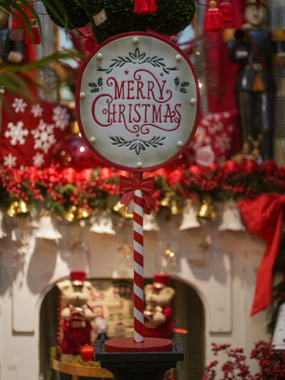Letrero con luz "Merry Christmas"