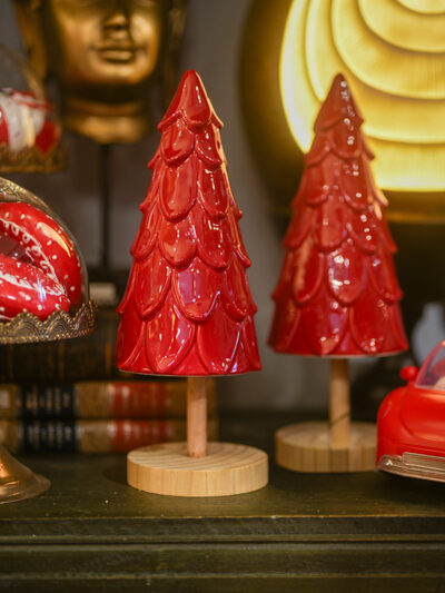 Arbol de ceramica rojo