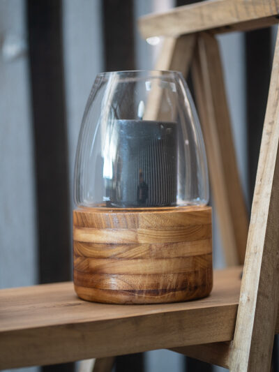 Fanal de madera bajo