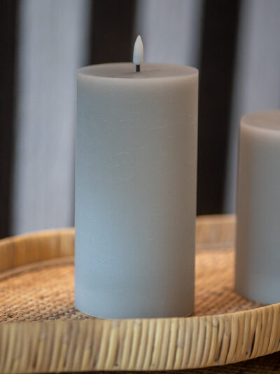Vela led gris alta
